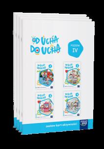 Okładka książki Wychowanie przedszkolne OD UCHA DO UCHA 6-latki Poziom 4 Zestaw kart aktywności