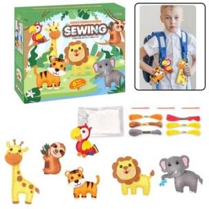 Wyszywanki filcowe zwierzątka dżungli 6szt. Wydawca: Leantoys. Multiszop.pl Opakowanie Wyszywanki filcowe zwierzątka dżungli 6szt
