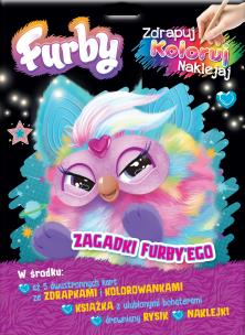 Okładka książki Zagadki Furby'ego. Furby. Zdrapuj, koloruj, naklejaj