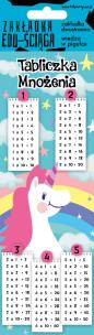 Opakowanie Zakładka edu-ściąga. Tabliczka mnoż. - jednorożec