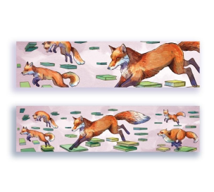 Zakładka kartonowa - Skaczący lis. Wydawca: Molom. Multiszop.pl Opakowanie Zakładka kartonowa - Skaczący lis