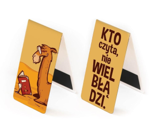 Zakładka magnetyczna - Kto czyta, nie wielbłądzi. Wydawca: Molom. Multiszop.pl Opakowanie Zakładka magnetyczna - Kto czyta, nie wielbłądzi