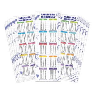 Opakowanie Zakładki do książek - Tabliczka mnożenia (10szt)
