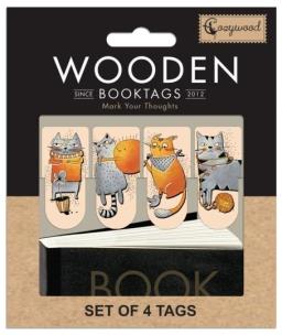 Opakowanie Zakładki drewniane do książki Kocie historie