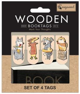 Opakowanie Zakładki drewniane do książki Psy