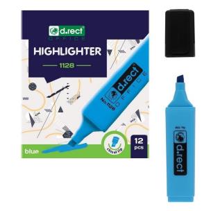 Opakowanie Zakreślacz 1128 niebieski (12szt) D.RECT