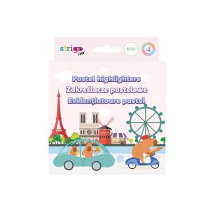 Zakreślacz Eko Kapibara pastel 4szt. Wydawca: Strigo. Multiszop.pl Opakowanie Zakreślacz Eko Kapibara pastel 4szt