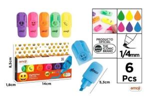 Opakowanie Zakreślacz Emoji 6kol MIX