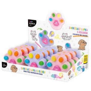 Opakowanie Zakreślacz Łapka 5 kolorów KIDEA