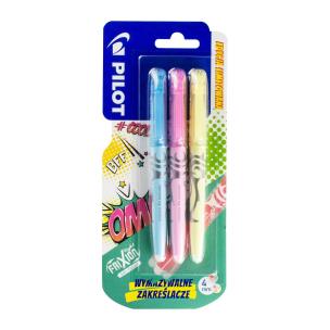 Zakreślacz wymazywalny Frixion light soft  3 kolory Pilot blister. Wydawca: Pilot. Multiszop.pl Opakowanie Zakreślacz wymazywalny Frixion light soft  3 kolory Pilot blister