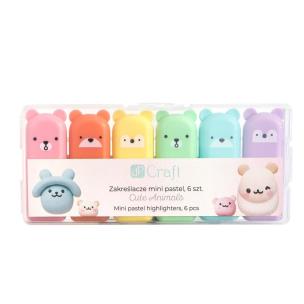 Opakowanie Zakreślacze mini pastel cute animals 6szt