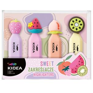 Opakowanie Zakreślacze Owoce 4szt KIDEA