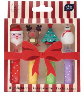 Opakowanie Zakreślacze z toperami Christmas 4szt