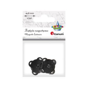 Opakowanie Zapięcia magnetyczne do przyszycia czarne 18mm