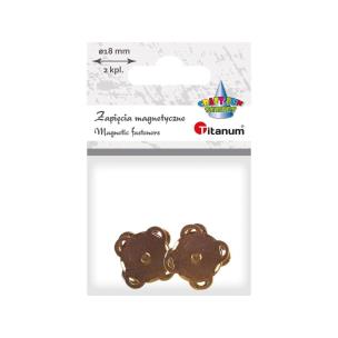 Opakowanie Zapięcia magnetyczne do przyszycia złote 18mm
