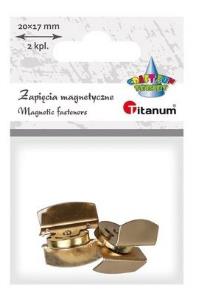 Opakowanie Zapięcia magnetyczne zaciskowe złote 20x17mm
