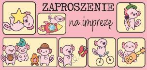 Opakowanie Zaproszenie Aksoloty z insta (5szt)
