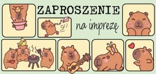 Opakowanie Zaproszenie Kapibary z insta (5szt)