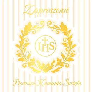 Opakowanie Zaproszenie KW - Komunia paski 5szt