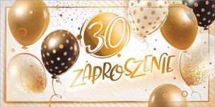 Opakowanie Zaproszenie na 30 Urodziny Z190 (5szt)