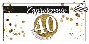 Opakowanie Zaproszenie na 40 Urodziny Z104 (5szt)
