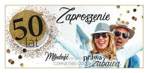 Opakowanie Zaproszenie na 50 Urodziny Z103 (5szt)