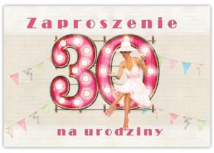 Opakowanie Zaproszenie Urodziny 30 (10szt)