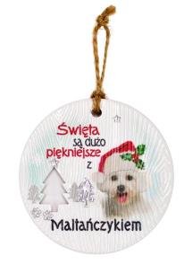 Opakowanie Zawieszka ceramiczna Boże Narodzenie Maltańczyk