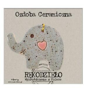 Opakowanie Zawieszka ceramiczna - Słoń