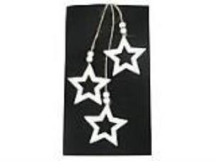 Opakowanie Zawieszki dekoracyjne gwiazdki drewniane