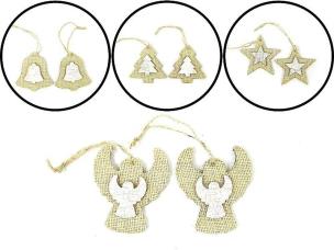 Opakowanie Zawieszki dewniane 2szt MIX