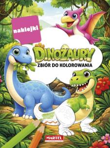 Okładka książki Zbiór do kolorowania z naklejkami Dinozaury