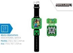 Zegarek edukacyjny z grami Minecraft MIN4148. Wydawca: Kids Euroswan. Multiszop.pl Opakowanie Zegarek edukacyjny z grami Minecraft MIN4148