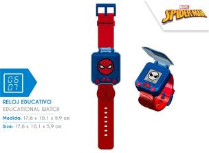 Zegarek edukacyjny z grami Spiderman SPD4753. Wydawca: Kids Euroswan. Multiszop.pl Opakowanie Zegarek edukacyjny z grami Spiderman SPD4753