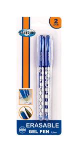Opakowanie Zestaw 2 długopisów żelowy wymazywalny 0,5 mm blister 80544 Centrum