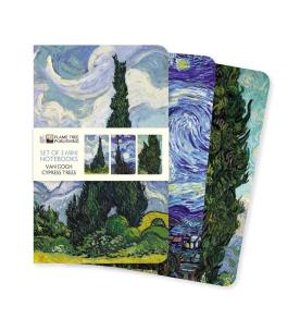 Opakowanie Zestaw 3 notatników MINI Cyprysy Vincent van Gogh