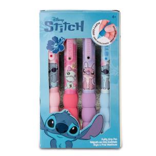 Opakowanie Zestaw 4 długopisów z puszystym uchwytem Stitch ST00139
