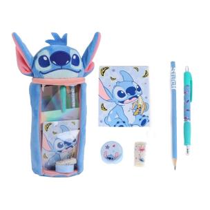 Zestaw akcesoriów szkolnych z piórnikiem Stitch. Wydawca: Artesania Cerda. Multiszop.pl Opakowanie Zestaw akcesoriów szkolnych z piórnikiem Stitch