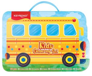 Opakowanie Zestaw artystyczny dla dzieci KEYROAD Autobus 54 elementy
