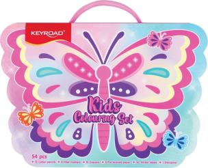 Opakowanie Zestaw artystyczny dla dzieci KEYROAD Motyl  54 elementy