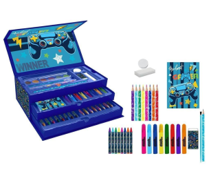 Zestaw artystyczny w kuferku Gamer. Wydawca: Diakakis. Multiszop.pl Opakowanie Zestaw artystyczny w kuferku Gamer