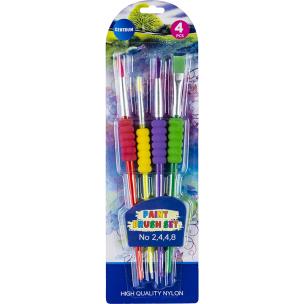 Opakowanie Zestaw artystycznych pędzli plastikowych 4 szt.