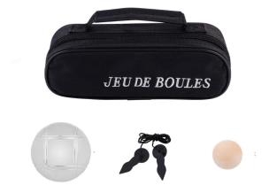 Zestaw Bocce 3 kule bule turystyczne. Wydawca: Quint. Multiszop.pl Opakowanie Zestaw Bocce 3 kule bule turystyczne