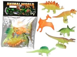 Zestaw dinozaurów świecących w ciemności. Wydawca: Merkpol. Multiszop.pl Opakowanie Zestaw dinozaurów świecących w ciemności