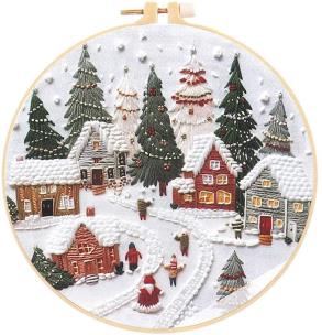 Opakowanie Zestaw do haftowania świąteczna wioska