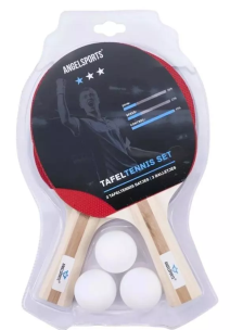 Zestaw do Ping Ponga 2 rakietki 3 piłeczki. Wydawca: Quint. Multiszop.pl Opakowanie Zestaw do Ping Ponga 2 rakietki 3 piłeczki