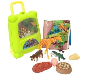 Opakowanie Zestaw dzikich zwierząt w walizce z matą