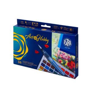 Opakowanie Zestaw farb akwarelowych ASTRA ART&HOBBY 36 kol + pędzelek wodny + paletka
