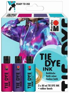 Opakowanie Zestaw farb do batiku Tie Dye Ink 3x80ml