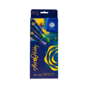 Zestaw farb tempera Astra Art&Hobby 12x12ml. Wydawca: ASTRA art-pap. Multiszop.pl Opakowanie Zestaw farb tempera Astra Art&Hobby 12x12ml
